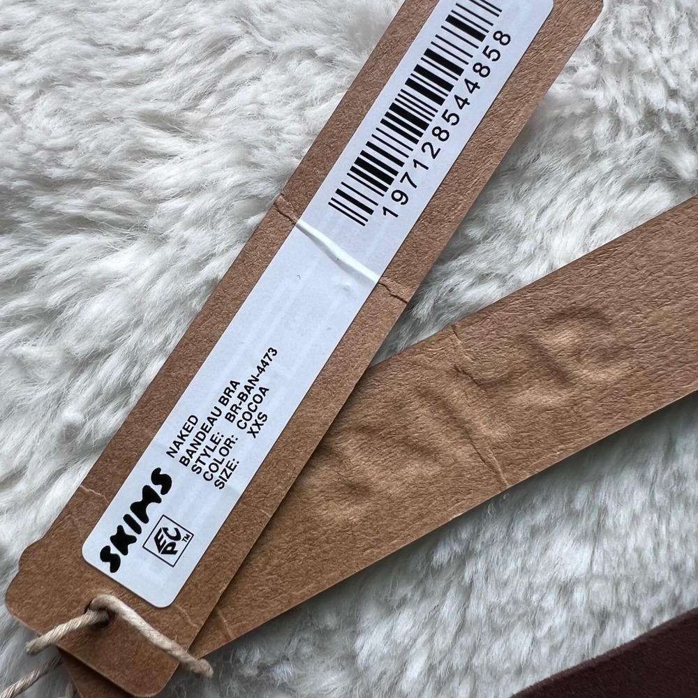 SKIMS Naked Bandeau Bra Cocoa Brown Size XXS Seamless Strapless BR-BAN-4473 NEW - Picture 9 of 10